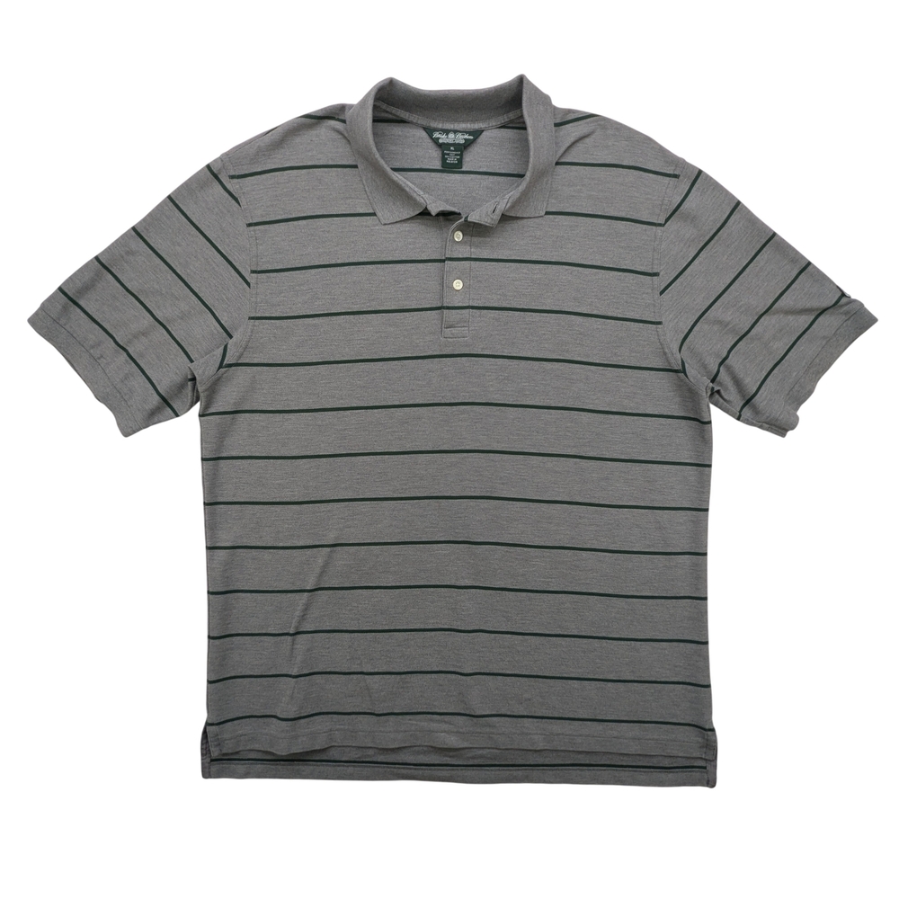 Brooks Brothers Shirt Mens XL Country Club Performance Knit Striped Gray Classic